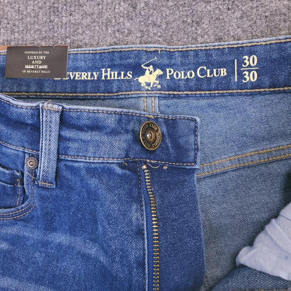 NWT Beverly Hills‎ Polo Club Jeans Mens 30x30 Slim Modern Stretch Tapered